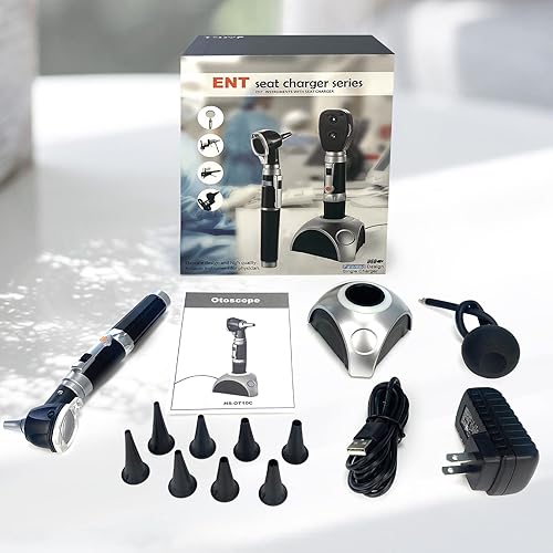 Miniatura 36 de SCIAN Otoscopio de 2ª generación con luz, herramienta de diagnóstico para el cuidado de los oídos con pantalla LCD, juego de otoscopio médico