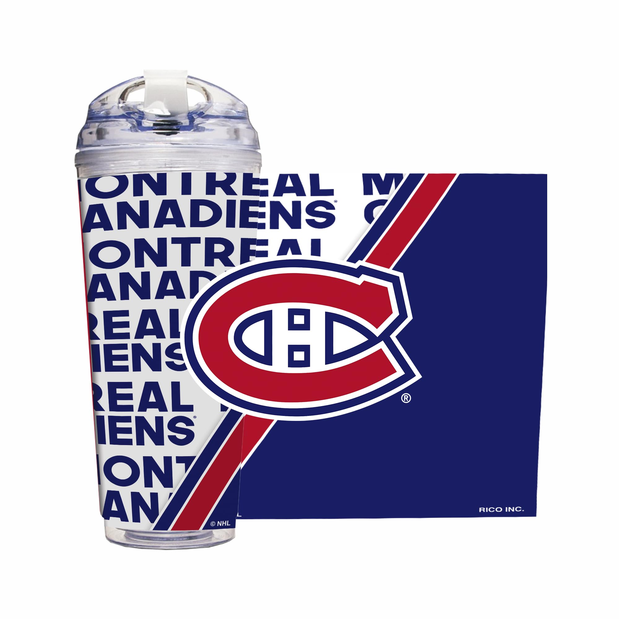Gobelet acrylique double paroi Canadiens de Montréal Rico Industries durable de 710 ml