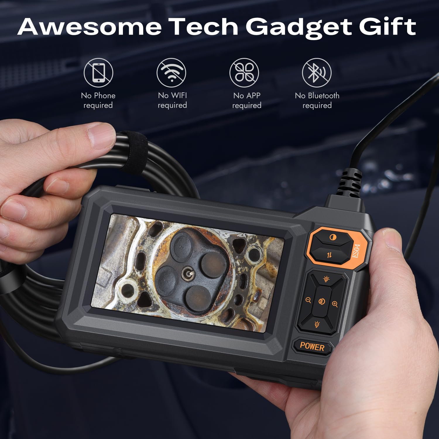 Endoscope Camera with Light, 1920P HD Borescope, 4.3" IPS Inspection Camera — Amazon image 7