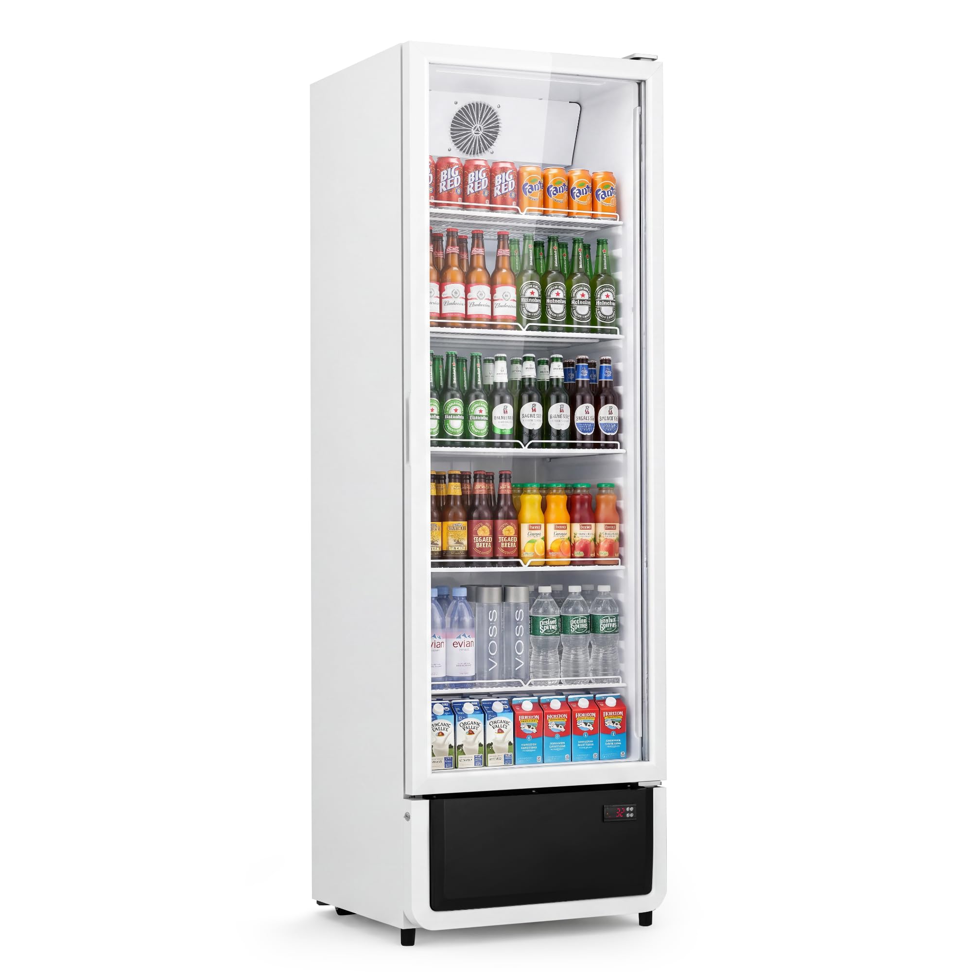 Yeego 13.4 Cu.Ft Commercial Refrigerators with Double-Layer Glass Door
