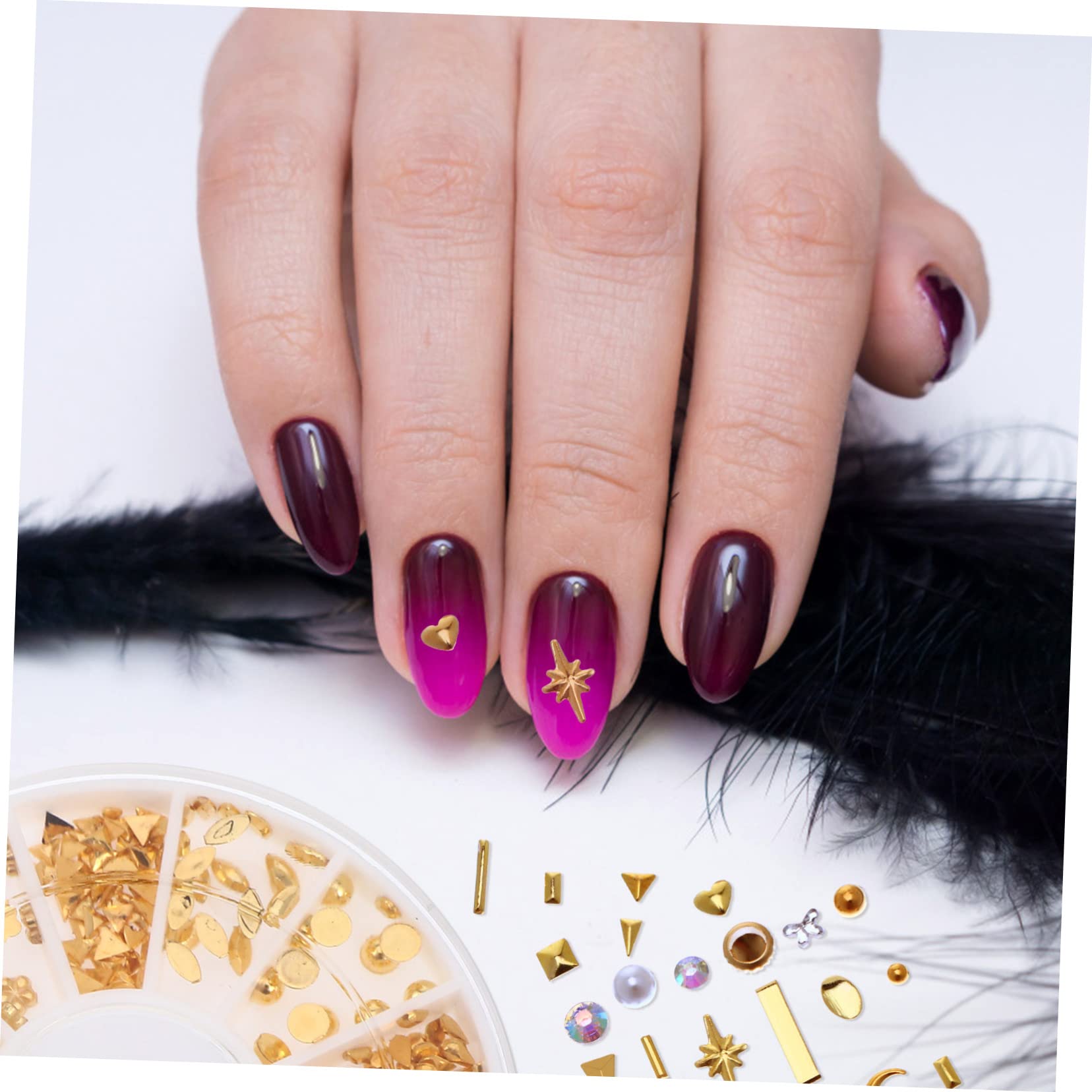 3 Set Decorazioni Per Unghie Con Nail Art Brillanti E Colorati Per Creazioni Diy E Manicure 8 Scatole*3