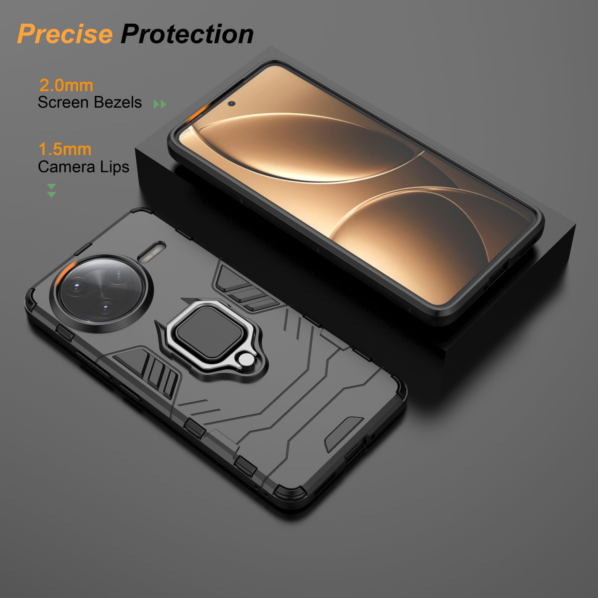 Lemxiee Case For Xiaomi POCO F7 Ultra Cover With Folding Stand & Anti-fingerprint & Anti-slip Flexible Silicone PU Leather Case Red - View #2