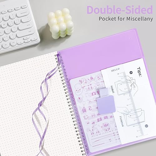 Vista 199 de AHGXG Diario de puntos y viñetas – Cuaderno de espiral de cuadrícula de puntos de 8.5 x 11 pulgadas, cuaderno de puntos grande A4, papel grueso