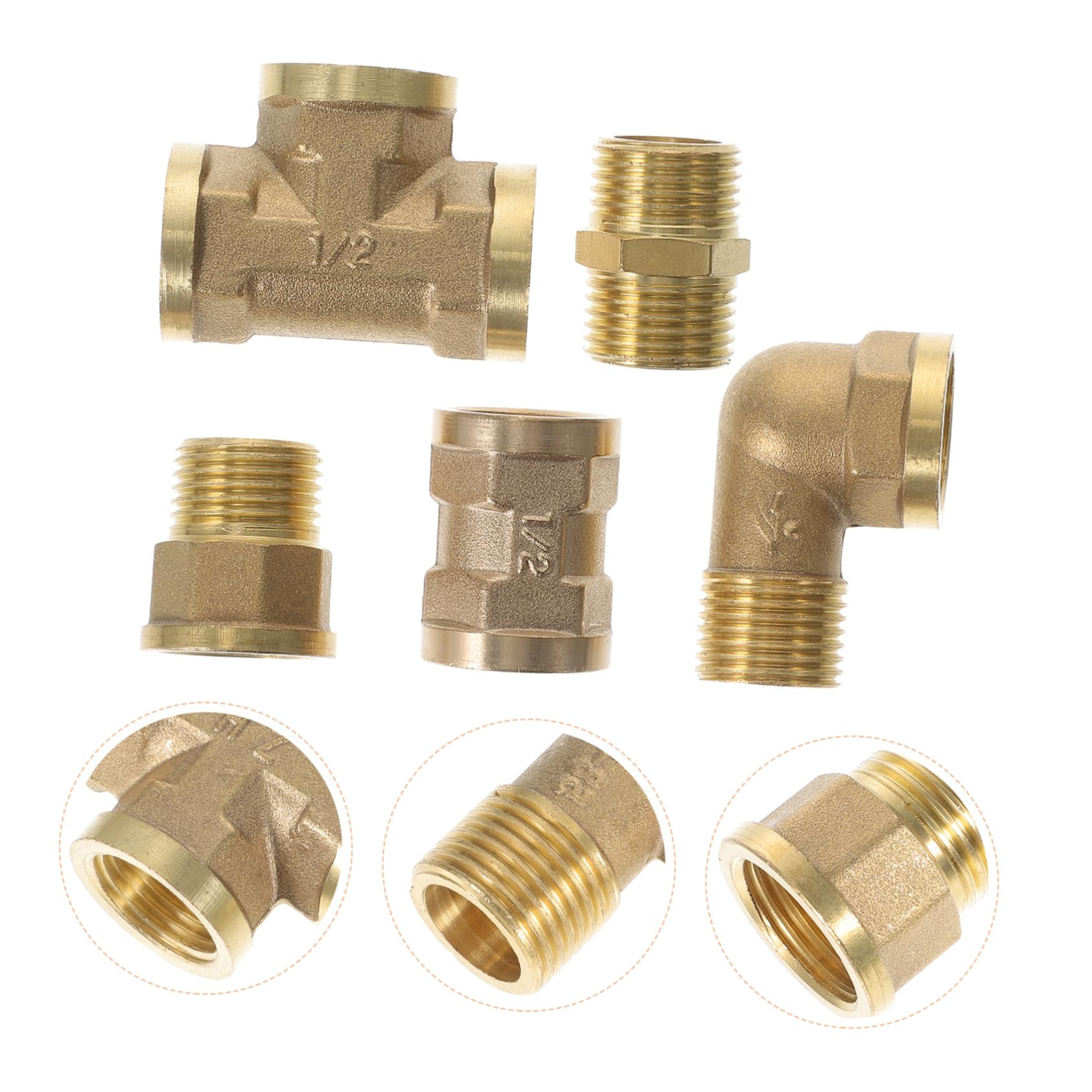 Adaptateur Raccord Tuyau de Jardin Laiton Pouce Connecteur Robuste Facile à Installer pour Raccords Flexibles et Tuyaux Coudés