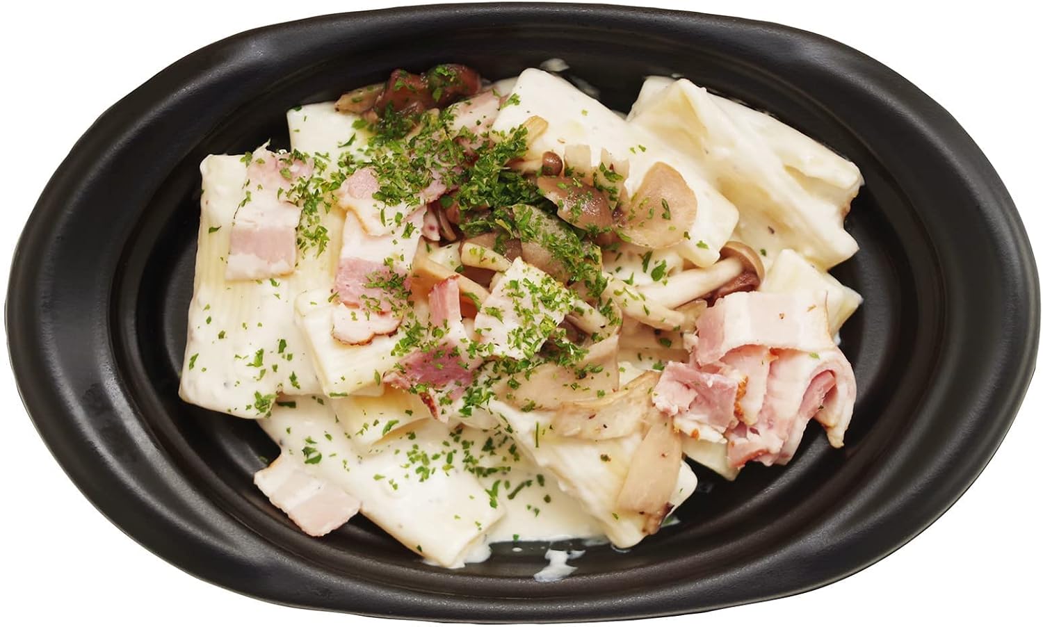 3種きのこと自家製ベーコンの白トリュフ風味リガトーニ