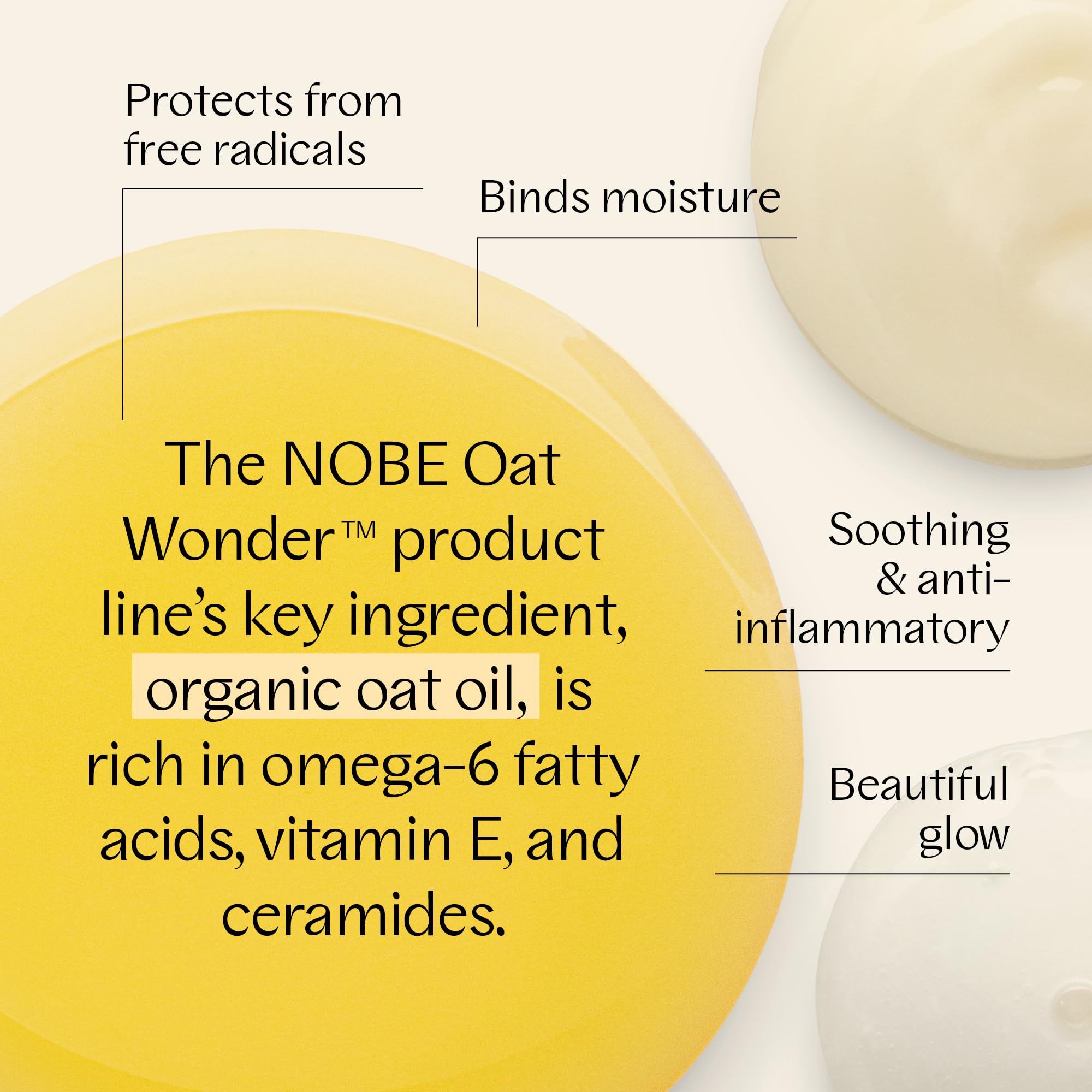 NOBE Oat Wonder Silky - Olio detergente viso 120 ml - Certificazione Ecocert delicato e a base di olio - struccante e detergente per tutti i tipi di pelle