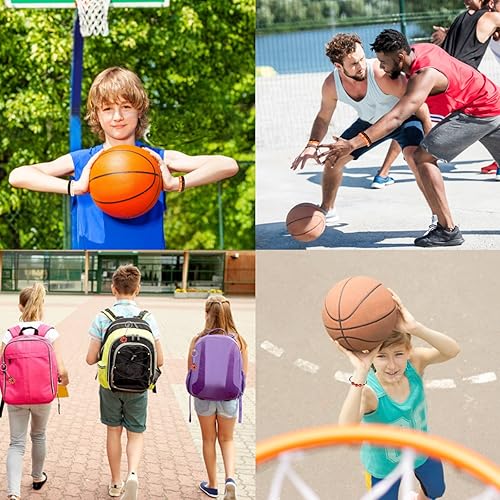 Miniatura 5 de Juego de recuerdos de fiesta de baloncesto, suministros de fiesta temática de baloncesto, 110 piezas, mini llaveros giratorios de silicona, pulseras