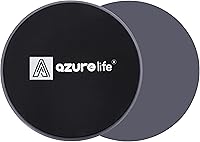 AAZURELIFE Dual-Sided Core Sliders: Gliding Discs for Carpet & Hardwood, Portable for Core Ab Workouts Anywhere