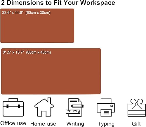 Miniatura 9 de Alfombrilla de escritorio de piel sintética de doble cara, alfombrilla para mouse, alfombrilla para escritorio de oficina, antideslizante,