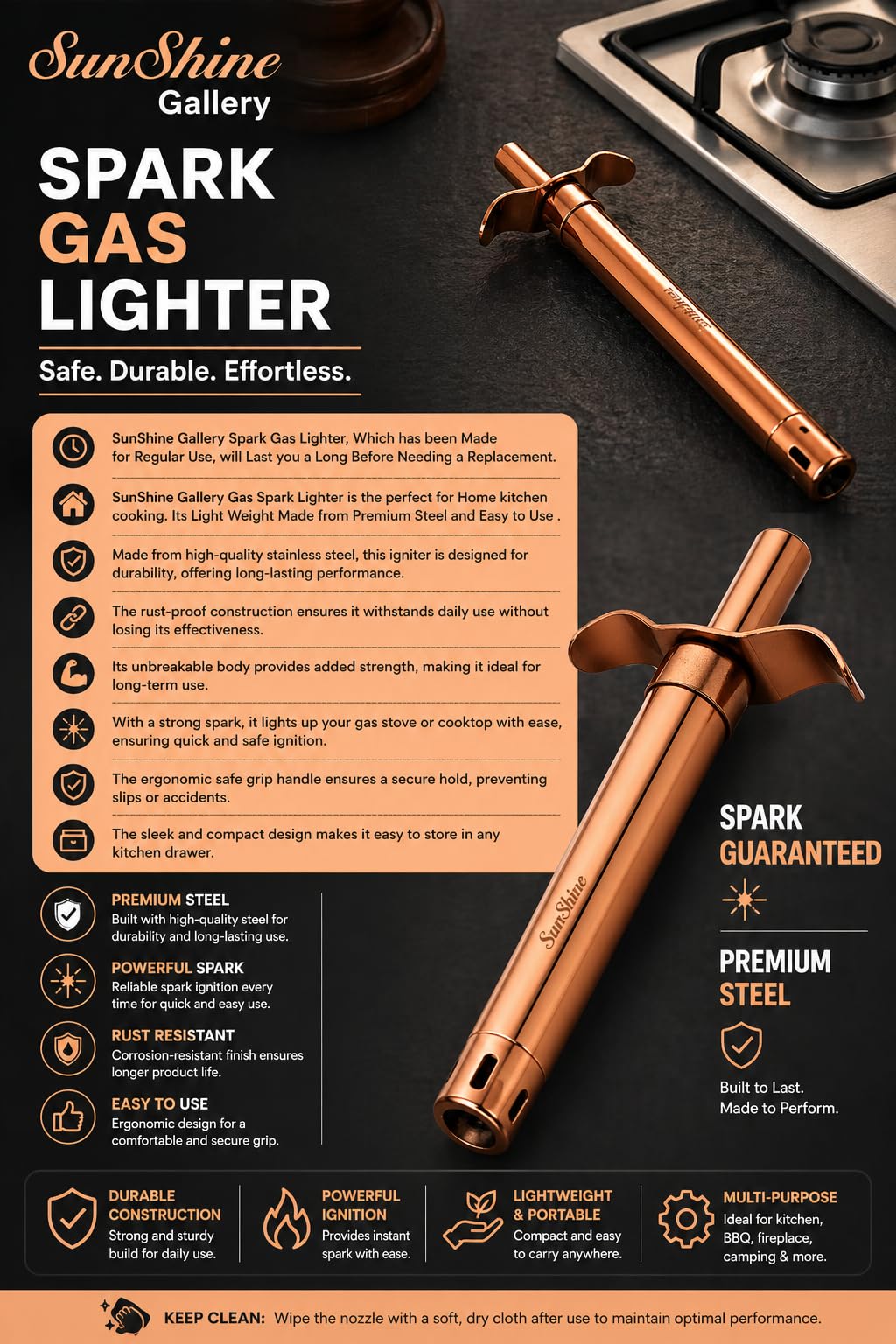 Spark Gas Lighter - Kitchen & Stove Ignition -2