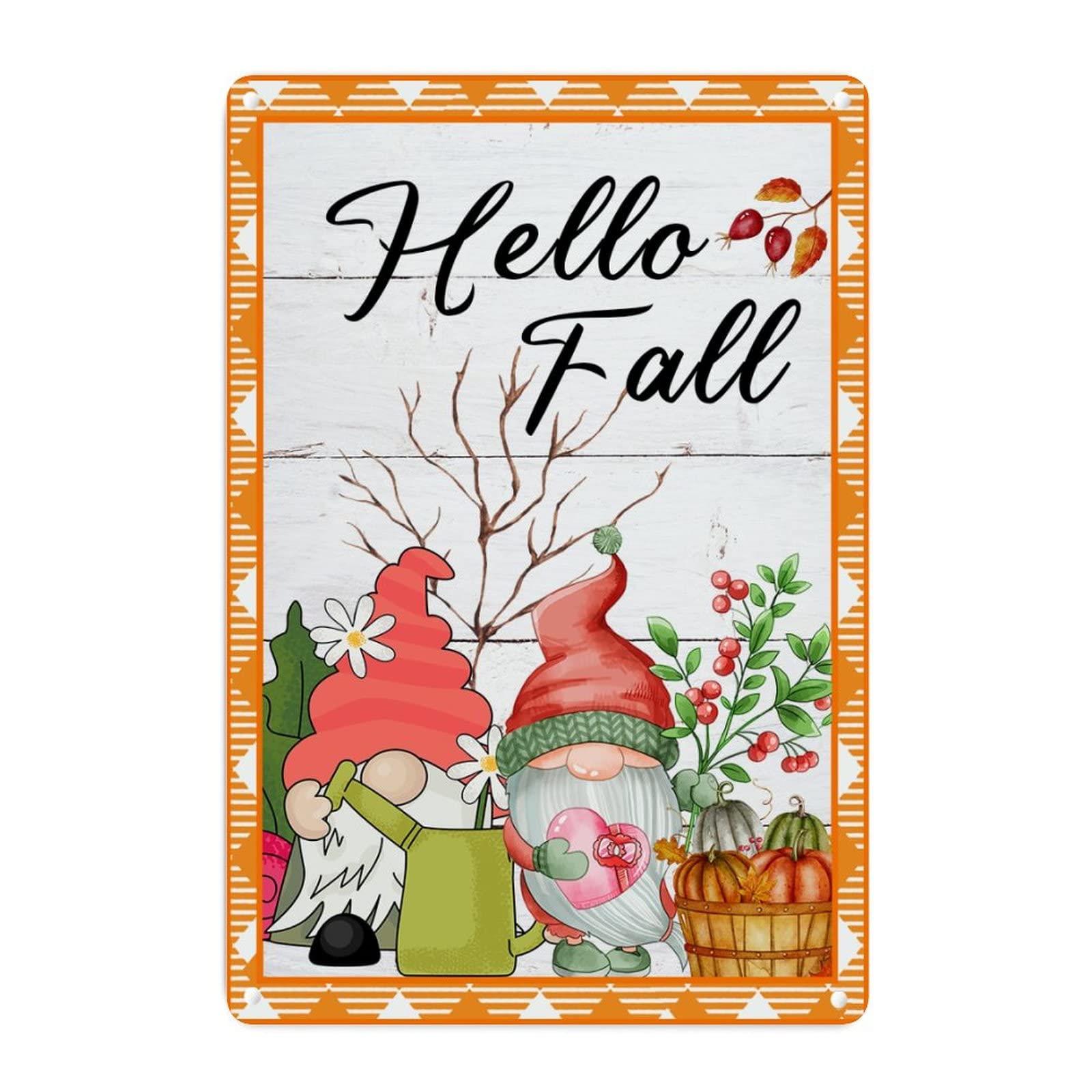 Gnome de fleur géométrique pour décoration de cuisine d'automne en métal