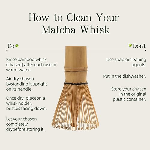 Miniatura 6 de Matcha Whisk Set, Matcha Set Includes Ceramic Matcha Bowl, Matcha Whisk and Holder, Bamboo Scoop, Sifter, Scoop Rest and Tea Towel - 7 Pcs Matcha
