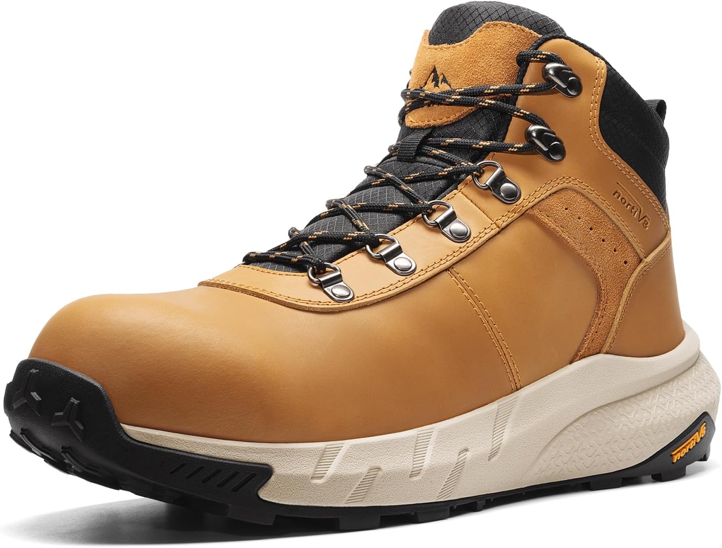 NORTIV 8 Composite Toe Boots for Men Work Boots Anti-Fatigue Waterproof Lightweight Non-Slip ASTM F2412-24 for Warehouse Construction DriftShield-nano