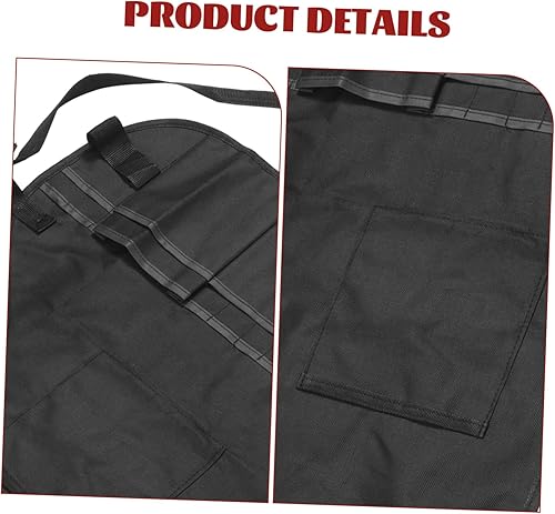 Miniatura 5 de Delantal de arte ajustable para artistas, pintura a prueba de aceite, ropa de trabajo con múltiples bolsillos, negro, S diseño cómodo para