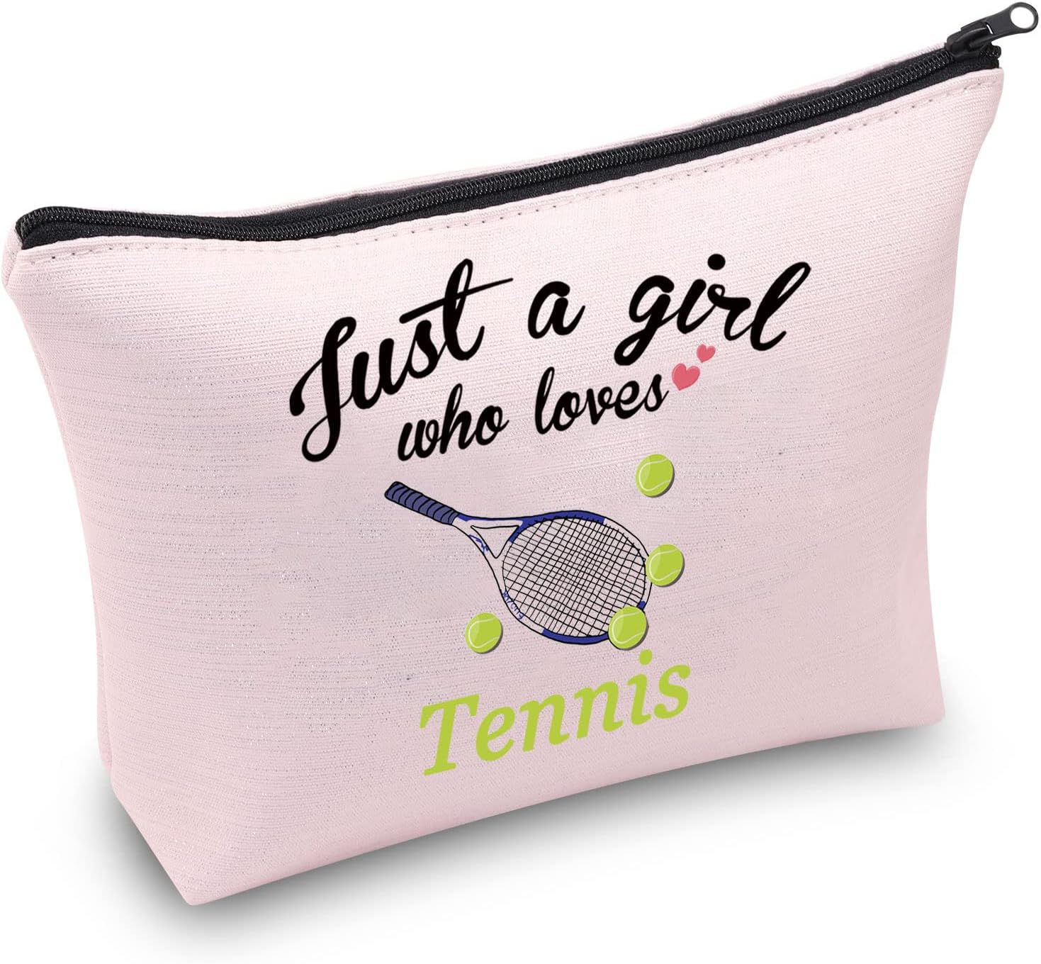 Tennis Makeup Bag for Girls Tennis Players Gifts Just a Girl Who Loves