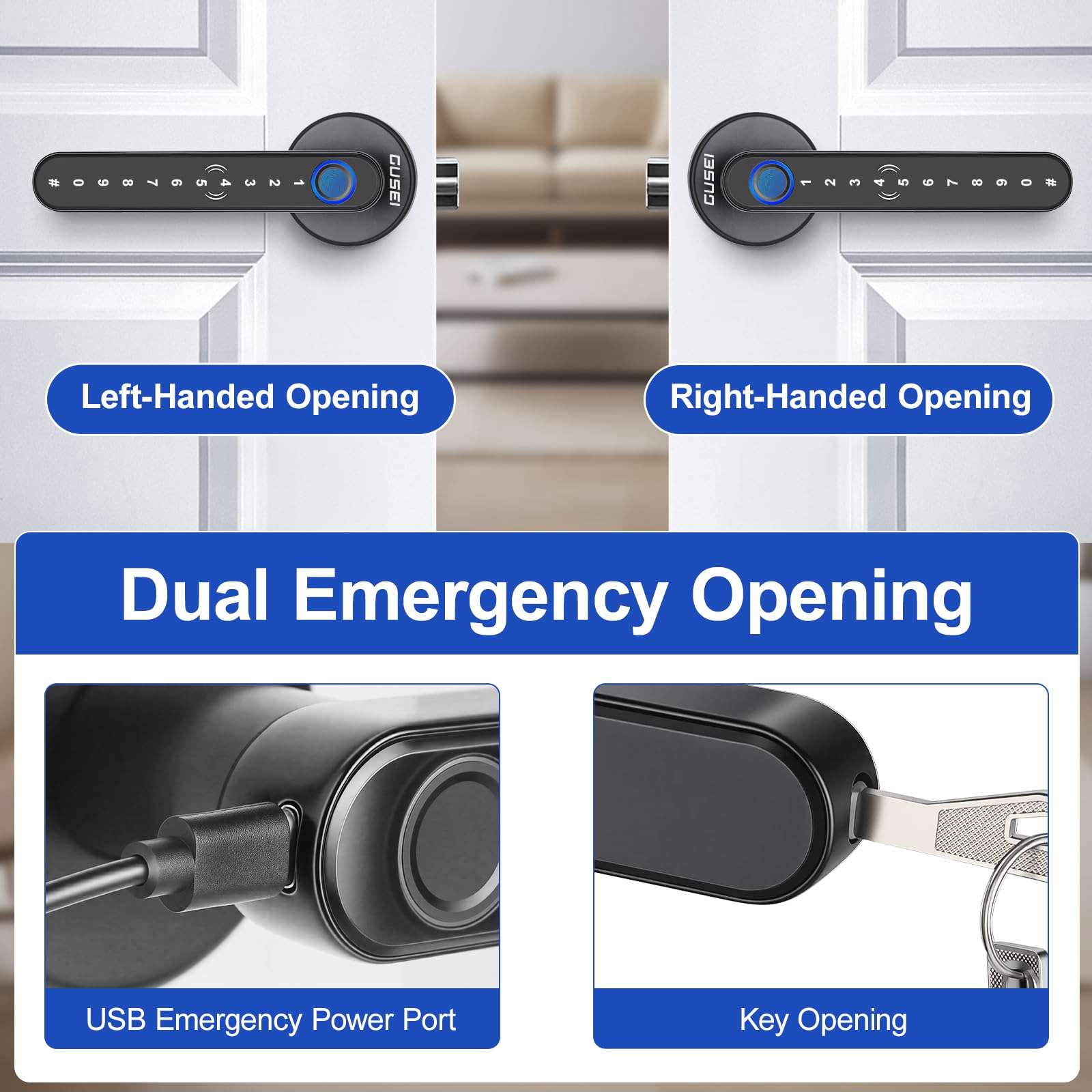 Smart Fingerprint Door Lock - Keyless Entry -7