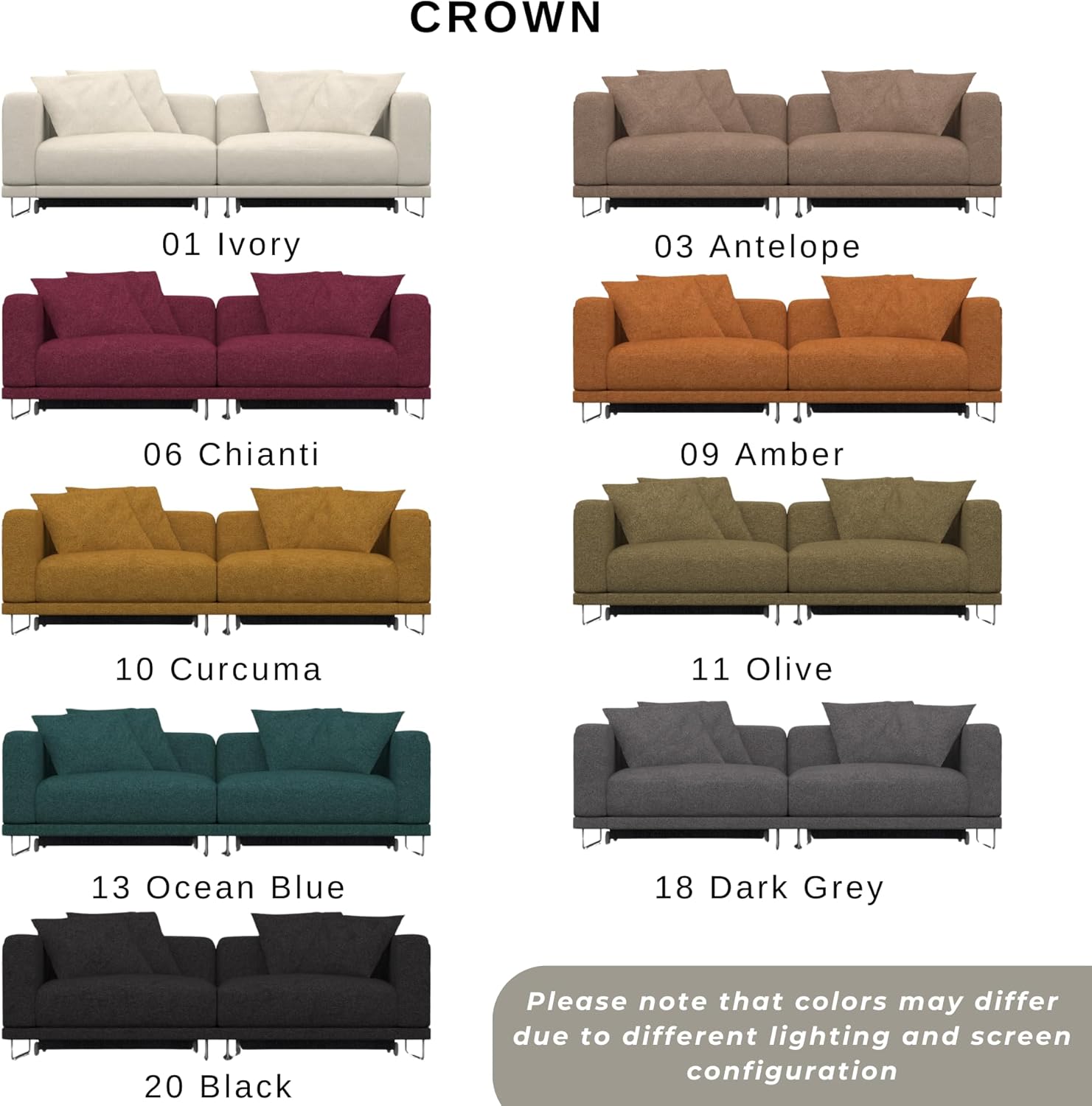 comfortly Cover for Tylösand 3 Seat Sofa Bed, Replacement Slipcover, Heavy Duty 14 pcs Cover, Soft Durable Washable Fabric, Easy to Clean & Replace (Crown - Antelope)