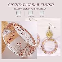 Vista 3 de Bsrezn 35.27 oz de resina UV dura, pegamento UV activado solar transparente para la fabricación de joyas (35.27 oz)