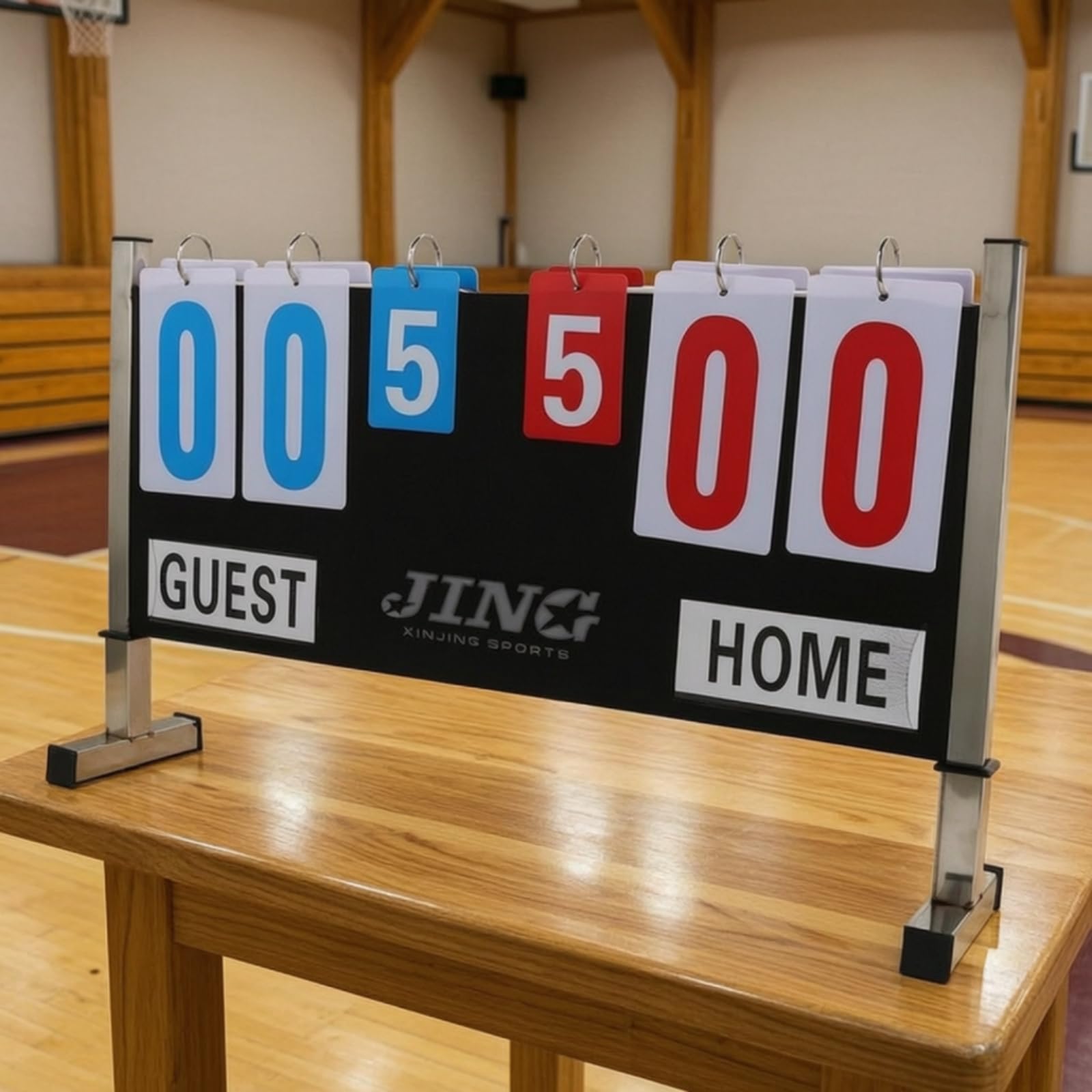 Tabellone Segnapunti Sportivo Manuale Pavimento Tabellone Punteggio Segnapunti da Terra Numeri Extra Grandi Facili da Vedere Piedi Base Stabili Metallo Adatto per Palestre Scuole Tornei Partite