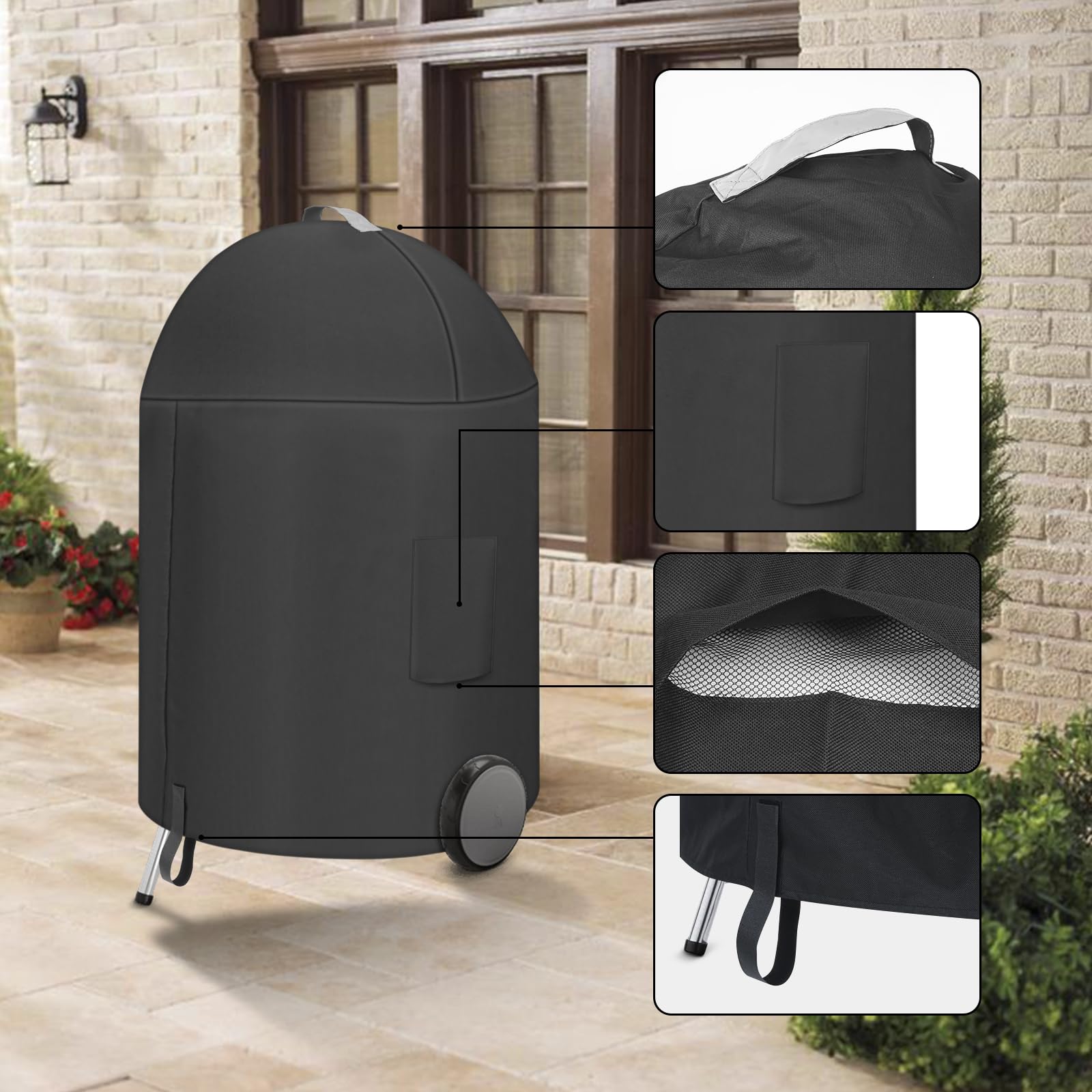 Amazon.com : 7150 Grill Cover for Weber Premium Kettle Charcoal
