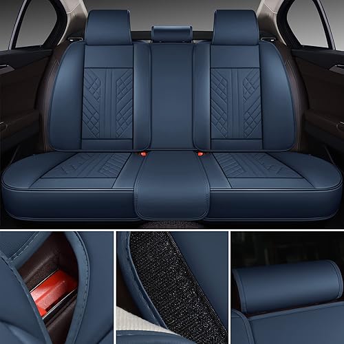 Miniatura 5 de GXT - Funda de piel sintética para asiento de automóvil de cobertura completa, de lujo, antideslizante, universal, se adapta a sedanes, VUD,