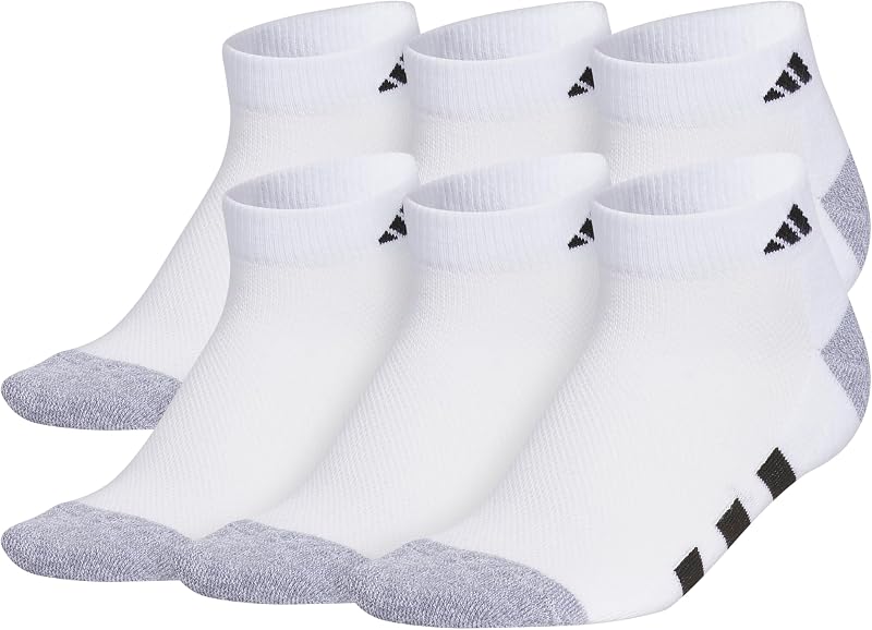 adidas Boy's Cushioned Angle Stripe Low Cut Socks 6-Pack (Little Kid/Big Kid/Adult)