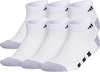 adidas Boys Cushioned Angle Stripe Low Cut Socks 6-Pack Little Kid/Big Kid/Adult