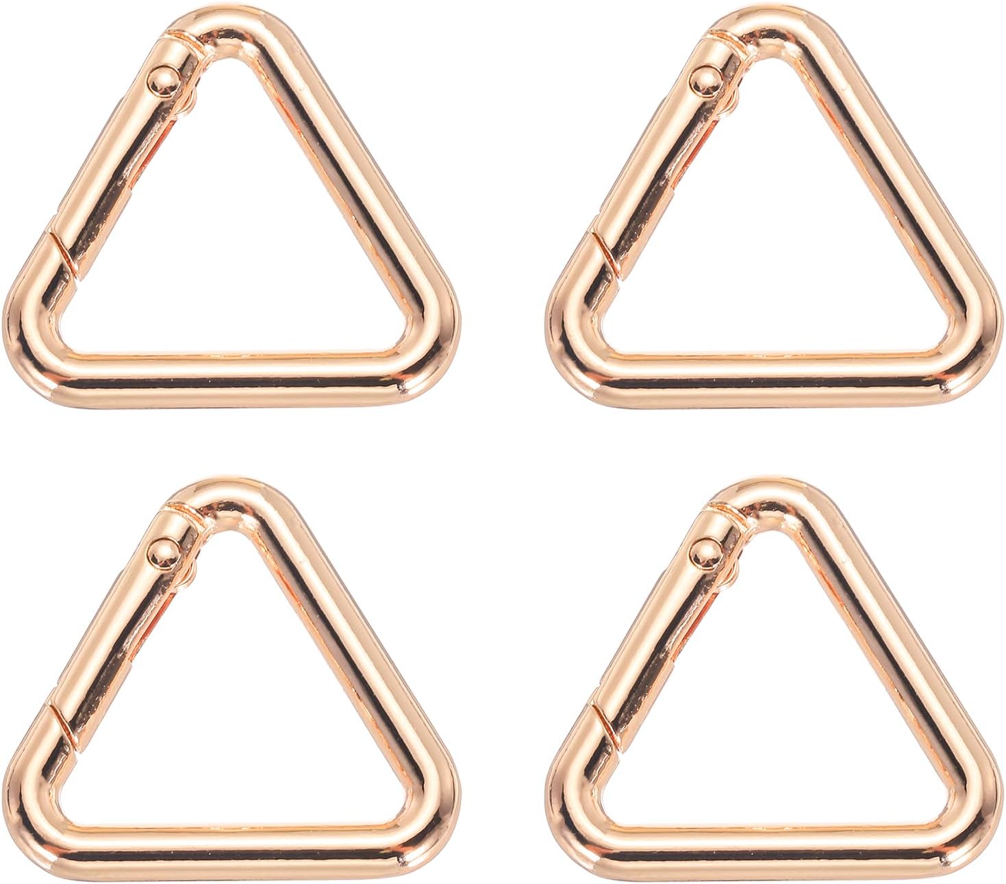 PATIKIL Metal Triangle Ring Buckle, Triangle Jump Rings Spring Snap Clip Trigger Keychain for Purses Handbag Strap Clasp