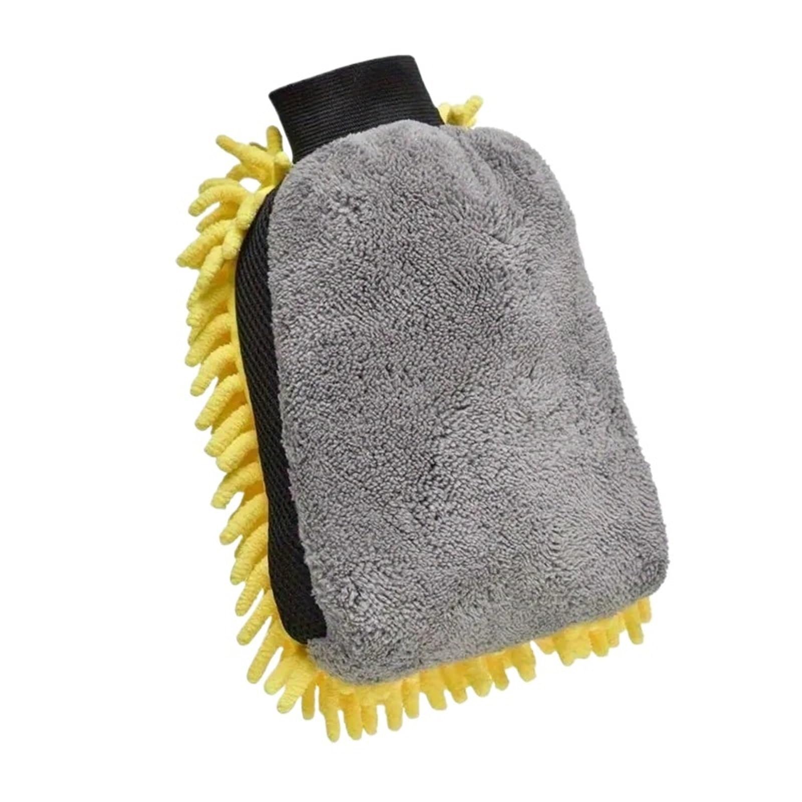 BSZCXBVMP Fleece Car Wash Gloves， Grey Coral Fleece Car Wash Gloves 2 Pcs S le Sided Bear Paw Removal Mitts