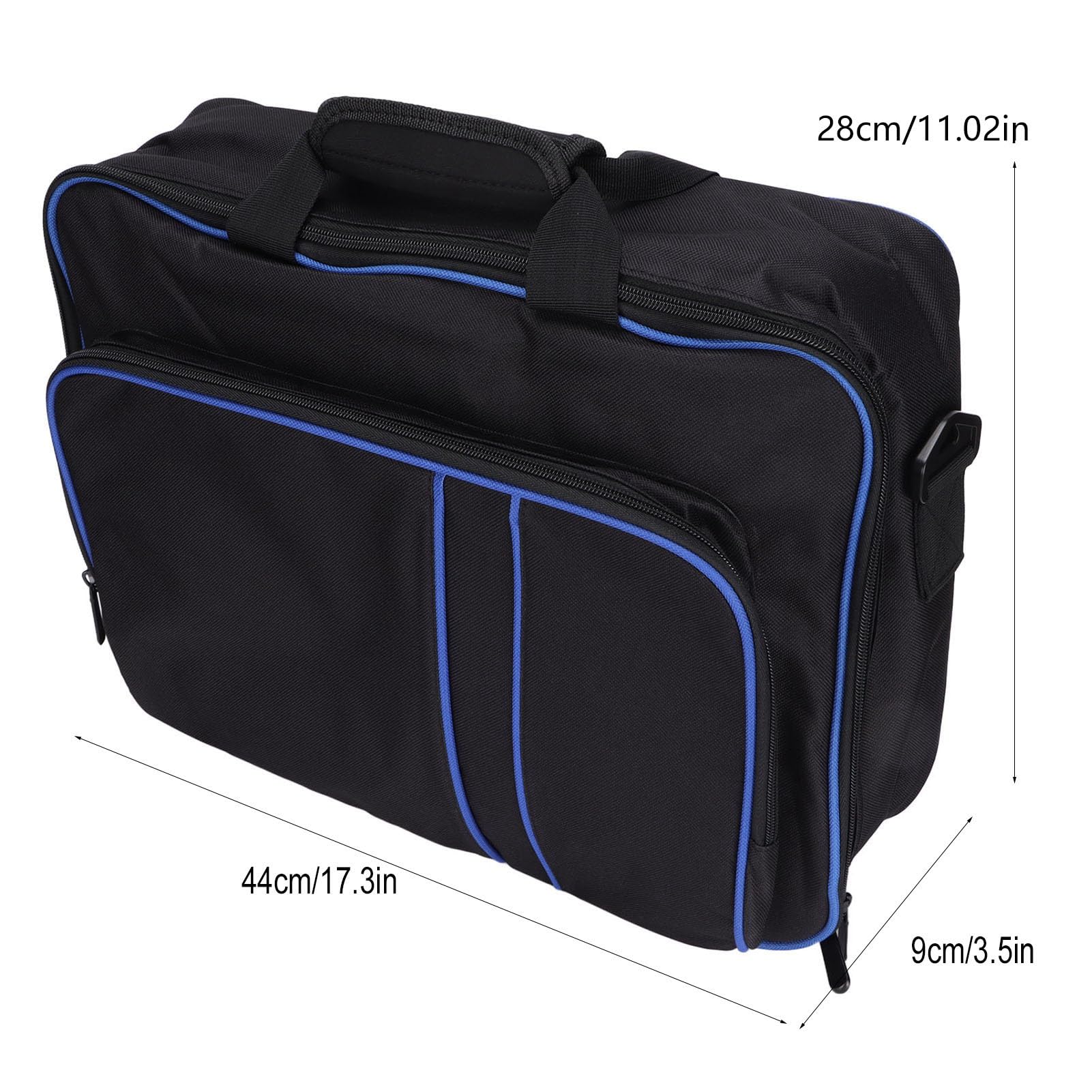 DIXII Etui ochronne na konsolę PS5, podróżna torba do przechowywania, ergonomiczna duża pojemność, do konsoli do gier PS5, kontrolerów, zestawu słuchawkowego, karty do gier, niebieski czarny