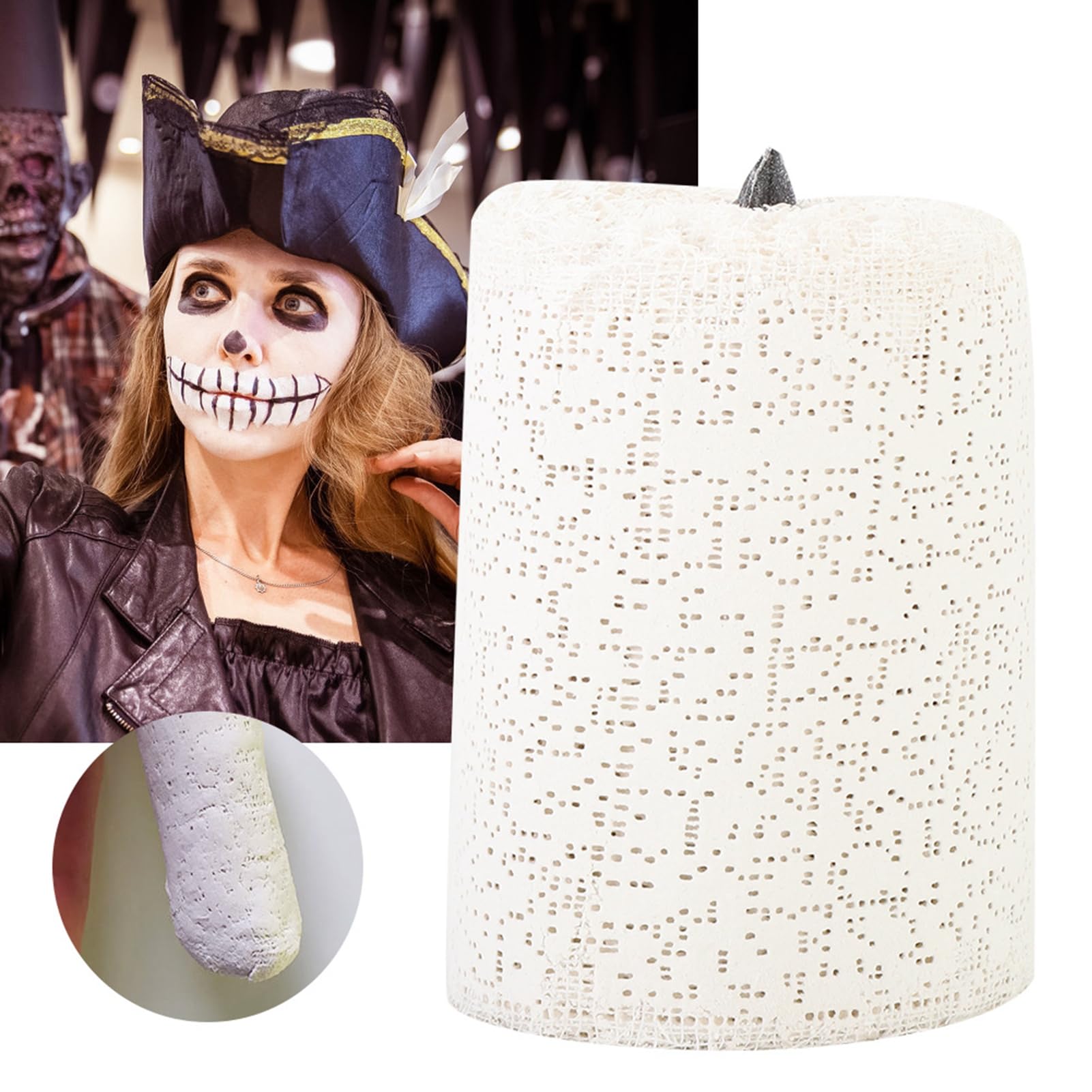 Bandage de plâtre de maquillage, bandage de plâtre cosmétique, bandage de plâtre de maquillage professionnel à effets spéciaux pour le festival d'Halloween