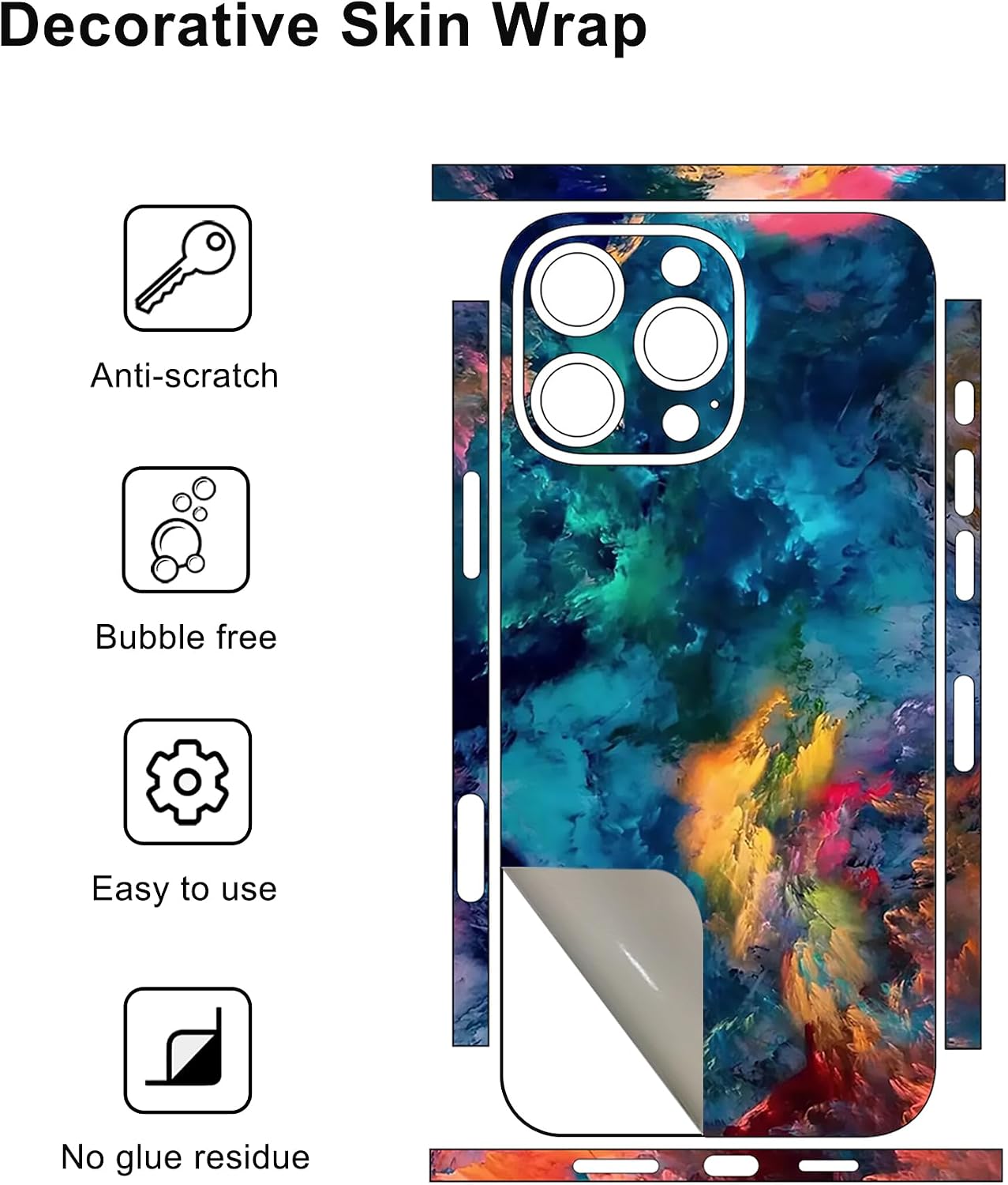Skin Wrap Compatible with 13/14/15/16/17 Pro Max (Orange, 16 Pro Max) image 3