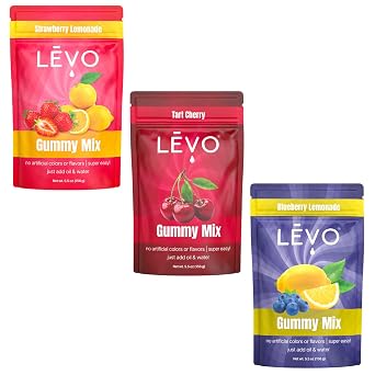 LEVO Gummy Mix 3 Pack Bundle - Cherry, Blueberry Lemonade, Strawberry Lemonade - Make Your Own Infused Gummies - Each Bag Makes 64 Gummies - 3 Pack