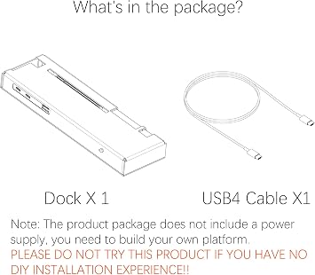 Mini eGPU Enclosure Compatible with Thunderbolt 3/4, USB4 40Gbps External GPU Dock Station, Compatible with NVIDIA/AMD PCIe, PD 85W Charging Support, Daisy Chain, DC/ATX/SFX Support