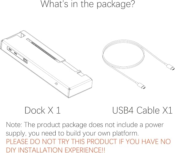 Mini eGPU Enclosure Compatible with Thunderbolt 3/4, USB4 40Gbps External GPU Dock Station, Compatible with NVIDIA/AMD PCIe, PD 85W Charging Support, Daisy Chain, DC/ATX/SFX Support