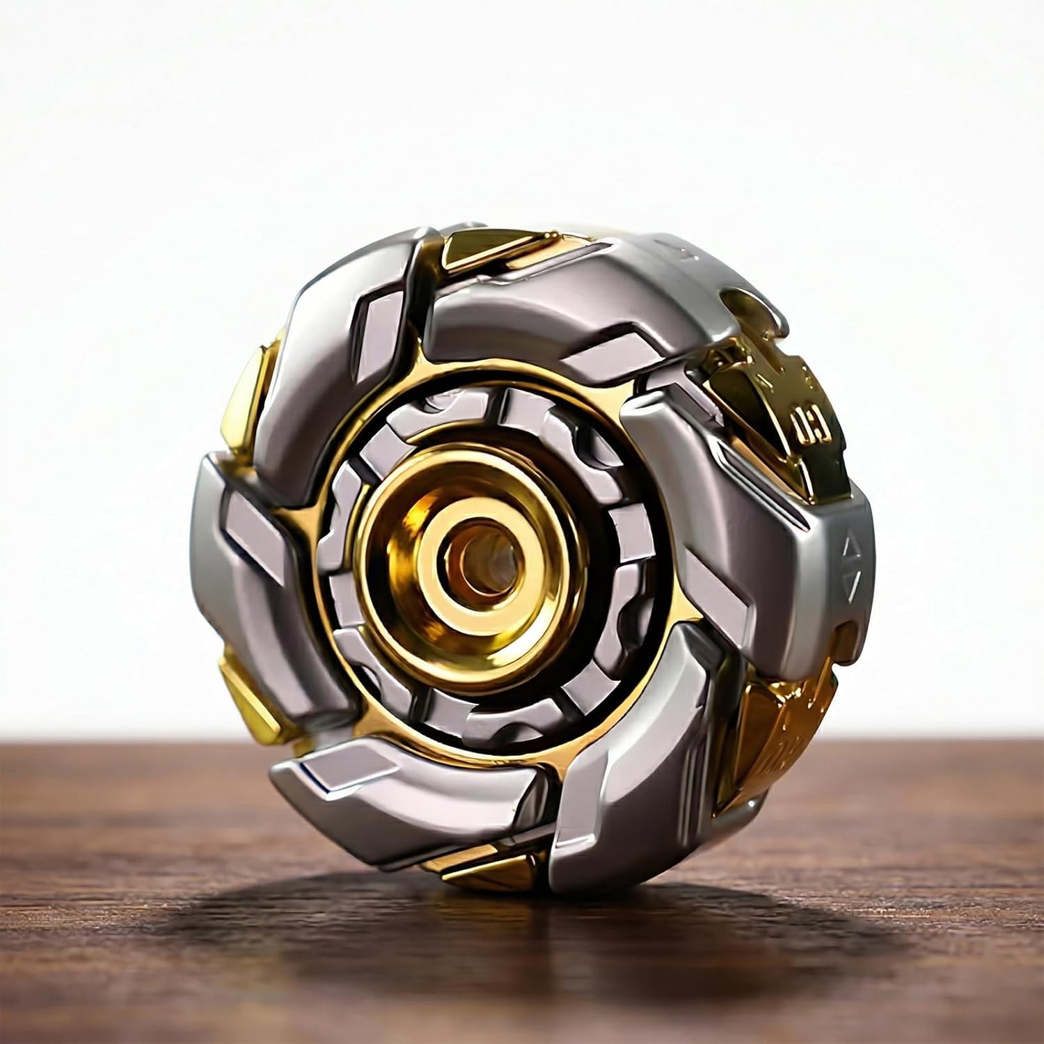 Magnetic Transformable Fidget Spinner - Dual-Axis Metal Blades, 2.5+ Min Spin Time, Premium EDC Stress Relief Toy for Adults & Teens, Office Desk Luxury Gift for Men (Black & Gold)