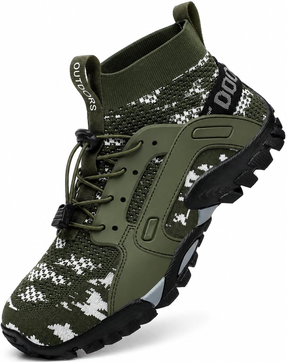 Men's Barefoot Shoes Quick-Dry Water Shoes Minimalist Hiking Boots Wide Toe Box Non-Slip Lightweight High Top Aqua Trail Running Sneakers