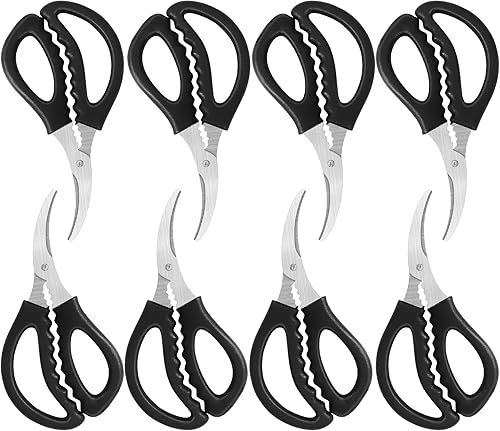 Tijeras de mariscos - Tijeras de cangrejo, langosta y camarones en acero inoxidable (negro)