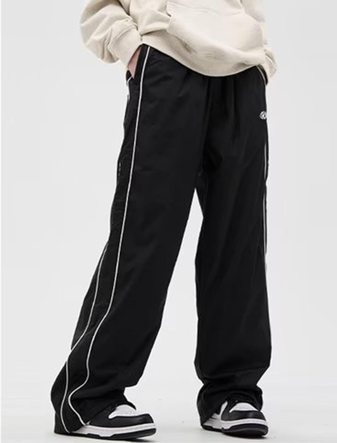 Y2k Pants Men Block Color Sweatpants Hip Hop Streetwear Pants Baggy Wide Leg Sweatpants Jogger Pants - Image 4