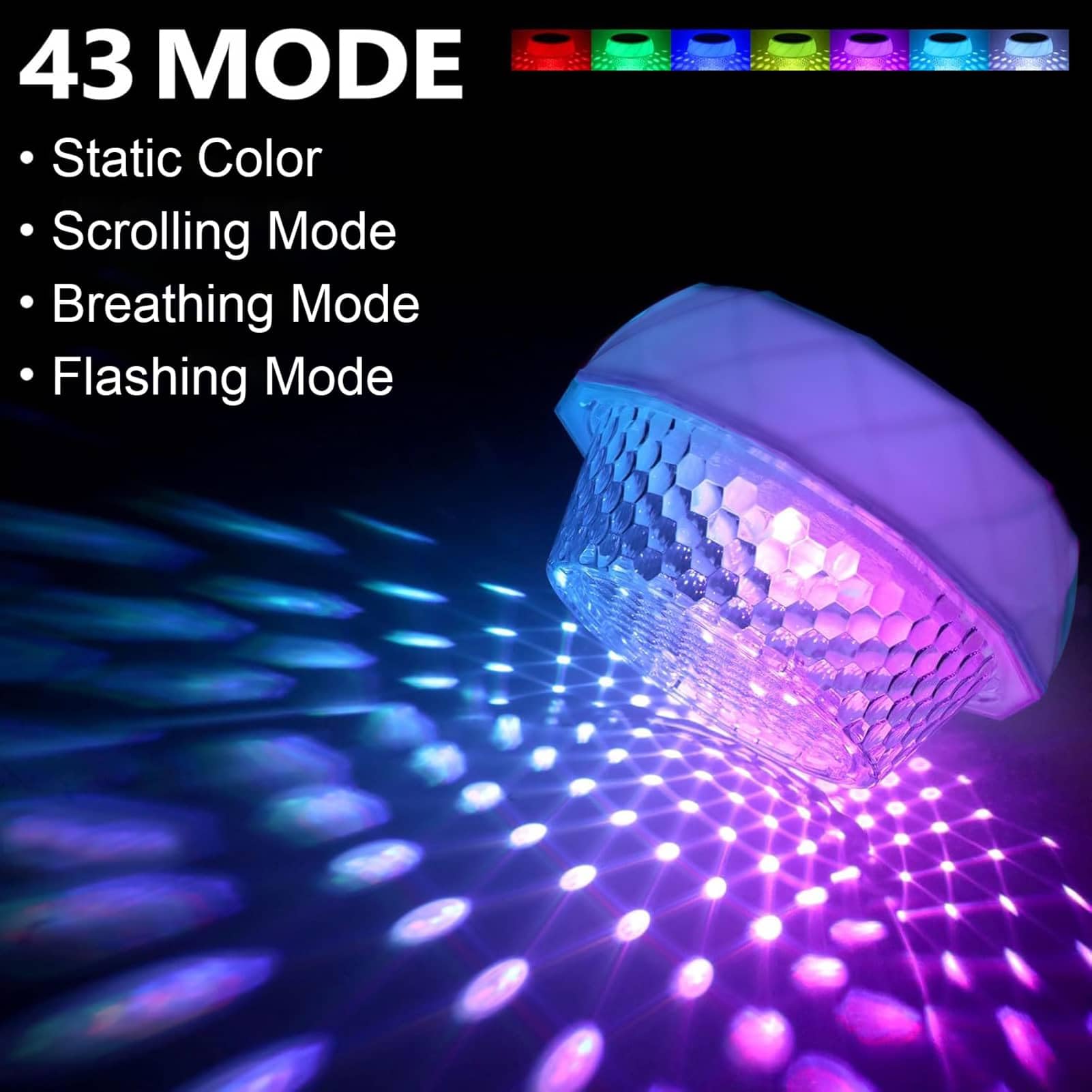 Joycome Poolbeleuchtung Solar Teich Deko, Pool Lichter Unterwasser mit Fernbedienung, Dimmbar Farbwechselnde Schwimmende Poollampe Wasserdicht Floating Pool Lights für Whirlpool Badewanne Garten