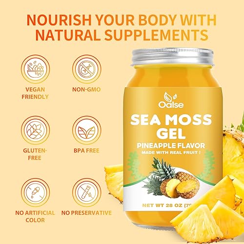 Miniatura 77 de Gel de musgo marino de 15 onzas, gel natural de masa marina irlandesa artesanal con 92 minerales y vitaminas, sin OMG, sin gluten, vegano, defensa