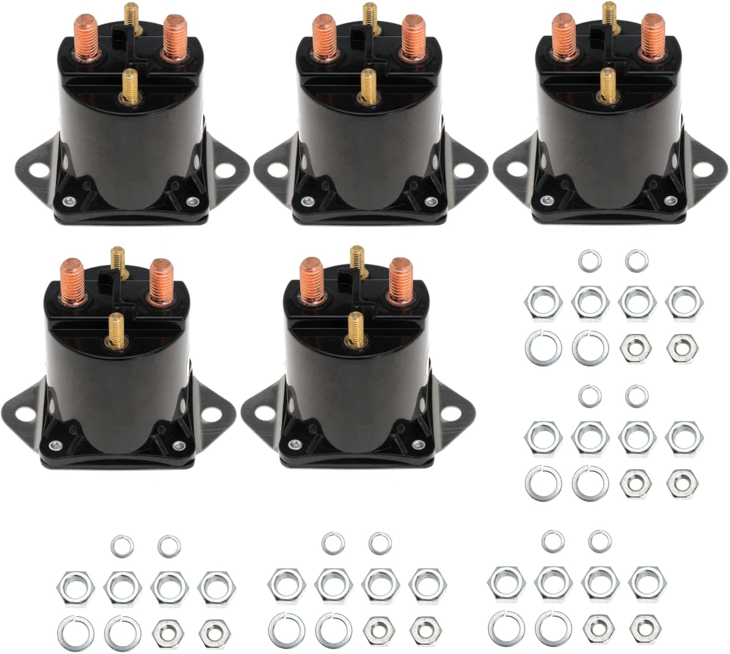 36V Solenoid for Club Car DS Golf Cart Replace 8016 1976-1998 4 Terminal Golf Cart Solenoid 5PCS