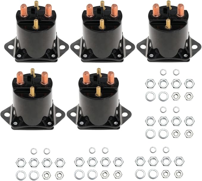 36V 4-Terminal Solenoid Relay For EZGO, Club Car, Yamaha Electric Golf Carts (1989-Up) - Replaces 20468G1