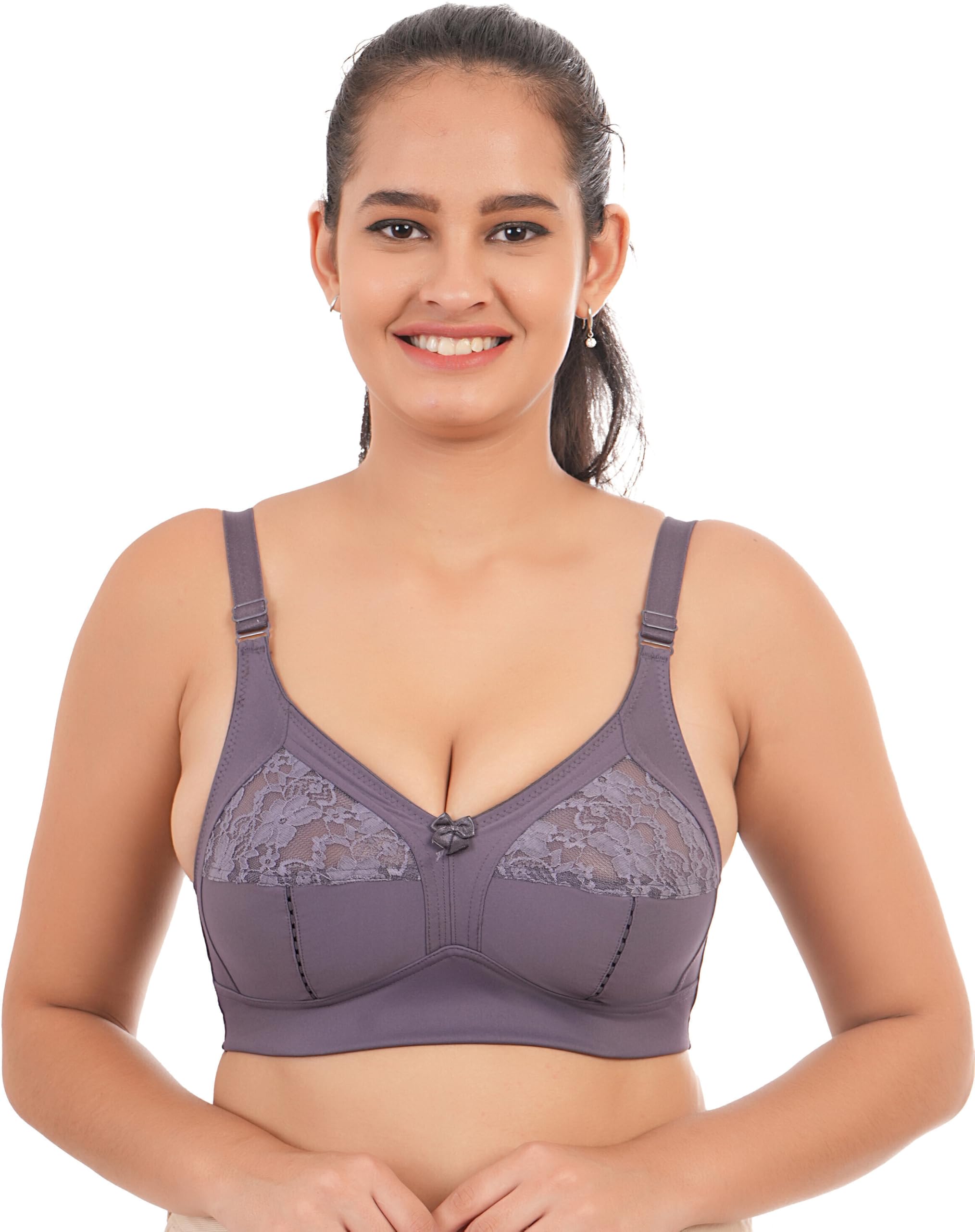 raha s.g Full Coverage Lycra Minimizer with Adjustable Fit, Curvy & Plus Size Support Women's Bra-picture-40