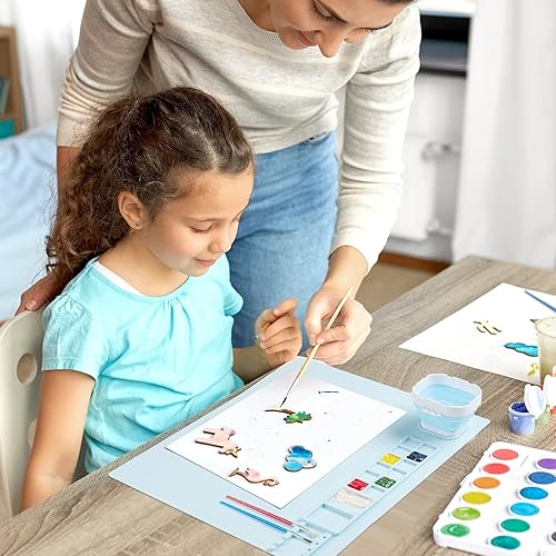 Miniatura 7 de Alfombrilla de silicona con taza, tapete de pintura para manualidades, fundición de resina, alfombrilla de artista con soportes para lápices