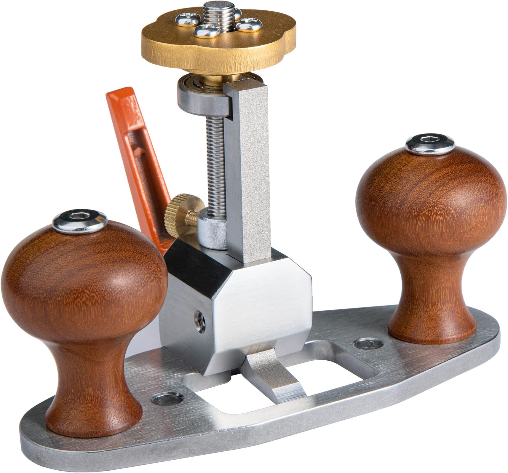 Admini Router Plane New Convenient Depth Adjusting Screw Nut System Hand Router Planer with Depth Stop and Holes for Base (Router Plane)