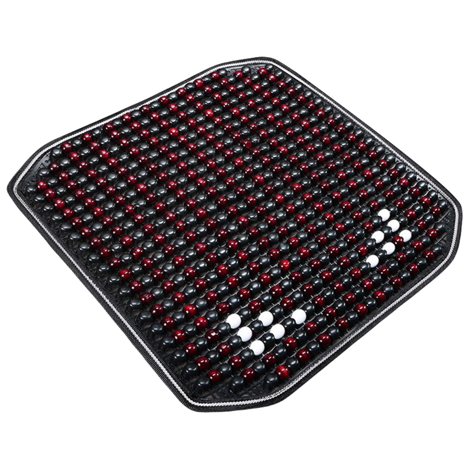 Tsophreniq A Wooden Bead Mat Ergonomic Seat Cushion 16Inch Square Cushion Breathable 4 Color Handwoven Wooden Bead Mat
