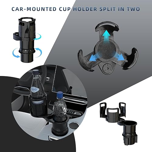 Miniatura 2 de Expansor de portavasos para automóvil, base de brazos ajustables giratorios, accesorios para autos, adecuado para tazas de agua o botellas de