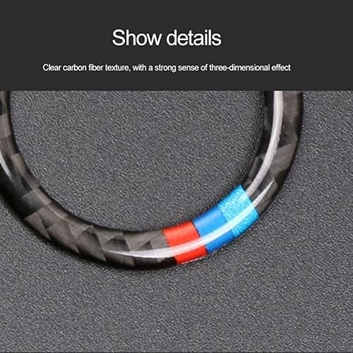 Miniatura 4 de DPHWW,Carbon Fiber Car Engine Start Stop Push Button Ignition Key Ring Decor Trim,for BMW 3 Series E90 E92 E93 E89 Z4 2009 2010 2011