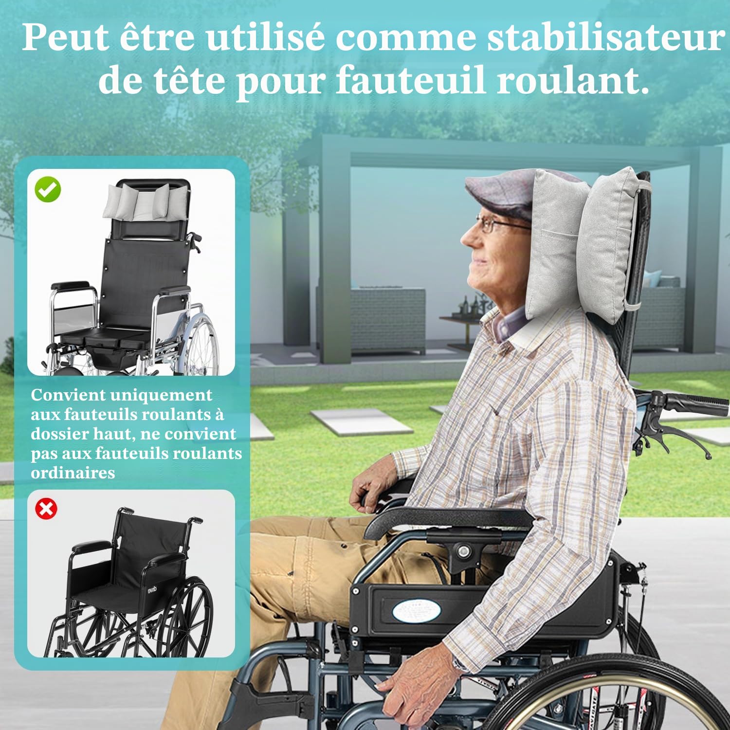 Coussin cale pour dormir - Stabilisateur de cou post-chirurgie - En mousse - Soutien médical du cou - Positionneur de la tête - Oreiller visage vers le haut - Oreiller de positionnement de la